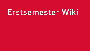 HWR Berlin: Rote Kachel mit der weißen Aufschrift Erstsemester-Wiki.